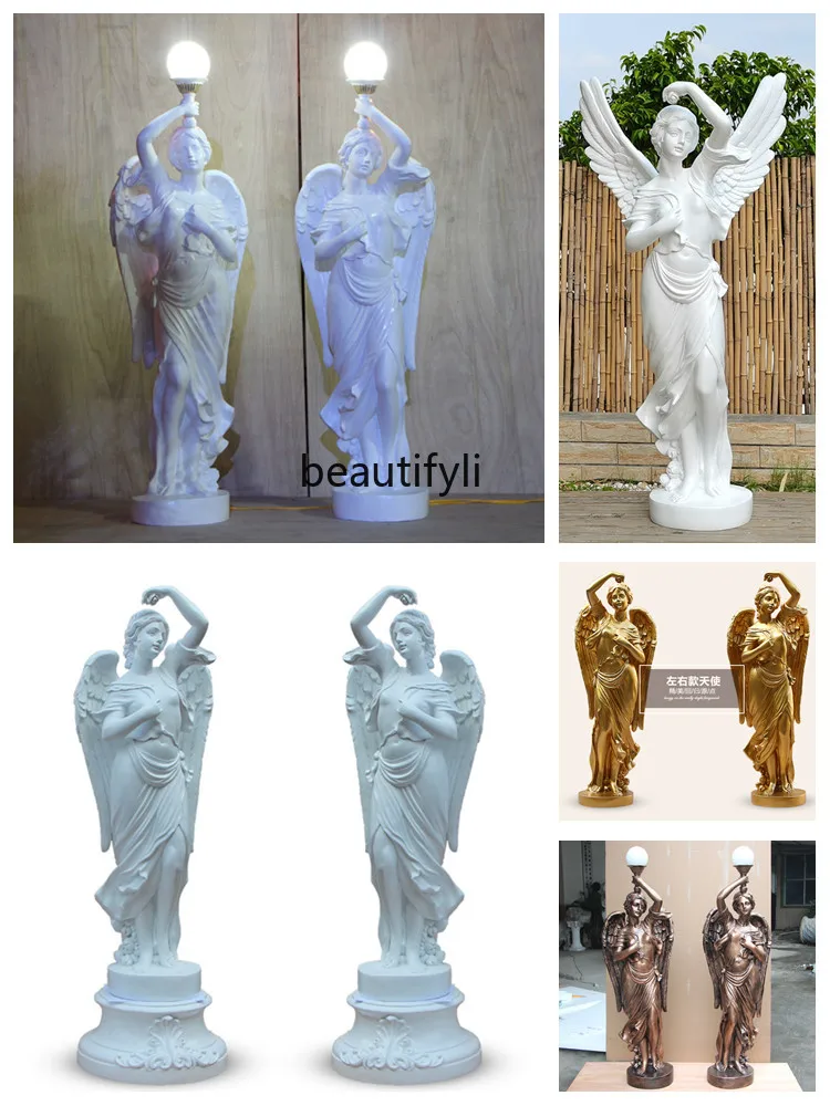 European Angel Decoration Large FRP Figure Sculpture Home Courtyard Decoration