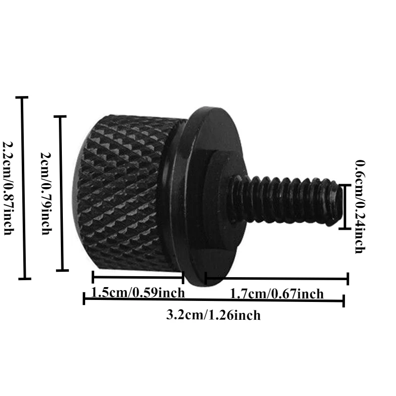 1PC M6 Quick Release Seat Screw Knob Nut Rear Fender Bolt Cover for Harley Motorcycle Cushion Fix Part