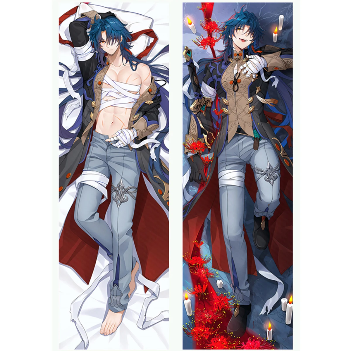 

Blade Dakimakura Cover Anime Game Honkai Boy Waifu Otaku Long Life Size Hugging Equal Body Pillow Case