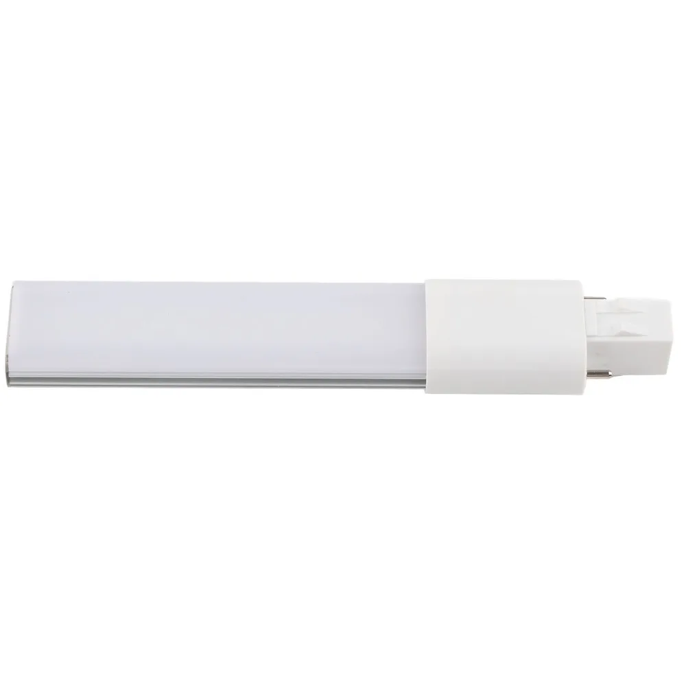 Paquete de 2 Bombillas LED G23/GX23 de 6W, Lámpara Horizontal de 2 Pines PL, 30 LED, CRI 80+, Reemplazo de Fluorescente Compacto, Instalación Horizontal
