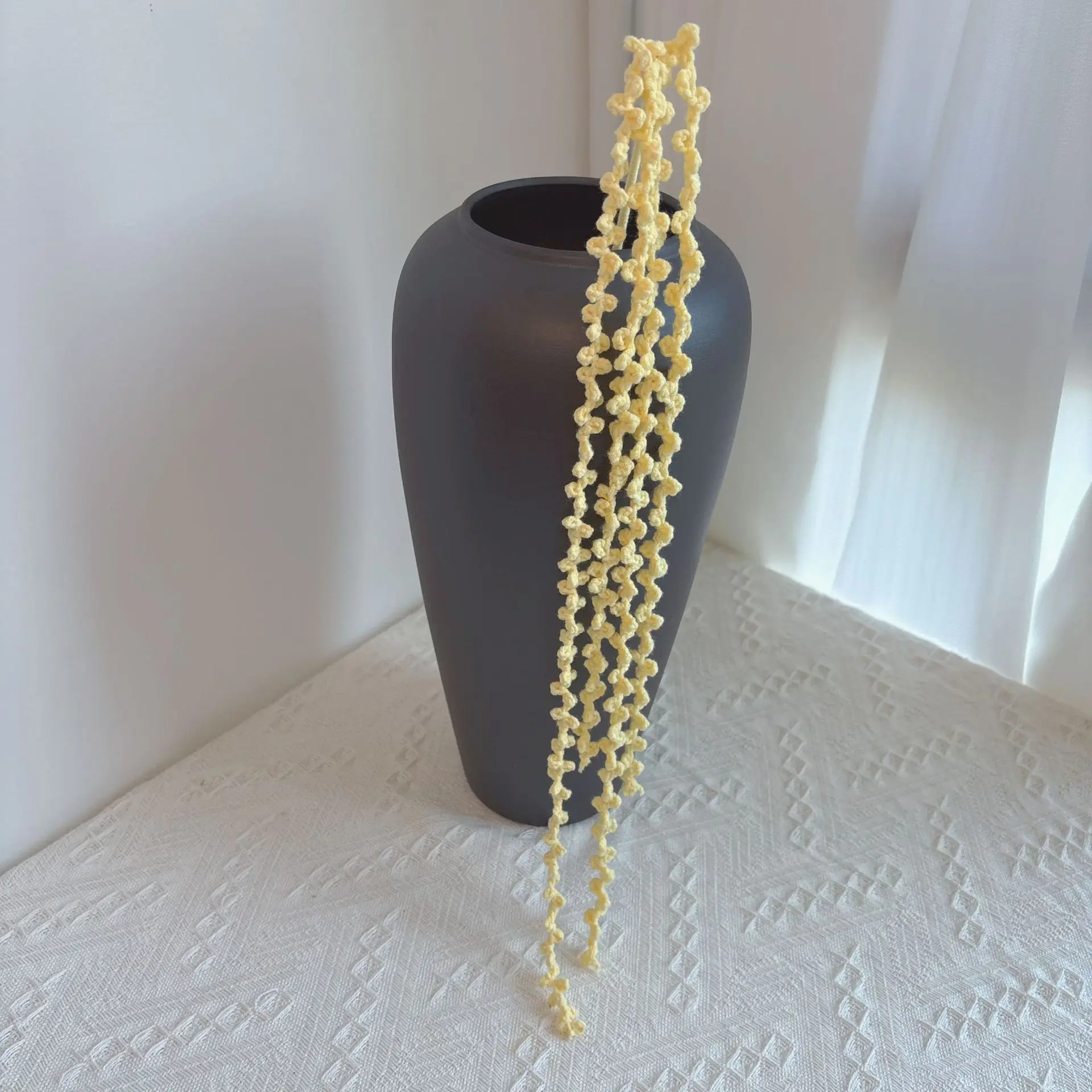 Gehäkelte Wisteria-Quaste, hübsche gestrickte Blume zum Aufhängen, handgewebte Quastenblume, Hochzeits- und Partydekoration, Foto-Requisite – Detail 5