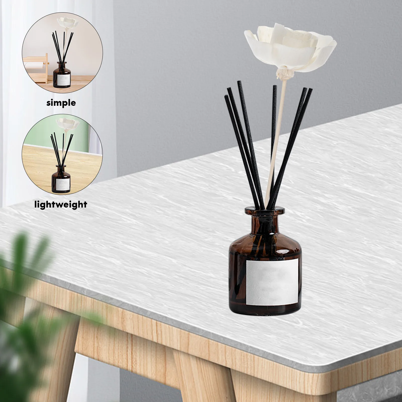 

1pc Aromatic Flower Diffuser For Home Car Decor Wood Fiber Essential Oil Absorbing Blooms, Replaceable Natural Air Freshener,