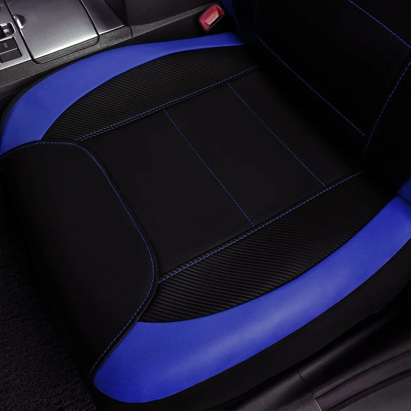 Waterproof Universal Carbon Fiber Leather Car Seat Covers Fully Enclosed Protective Cover Fit for Most Cars, Trucks, SUVs, Van
