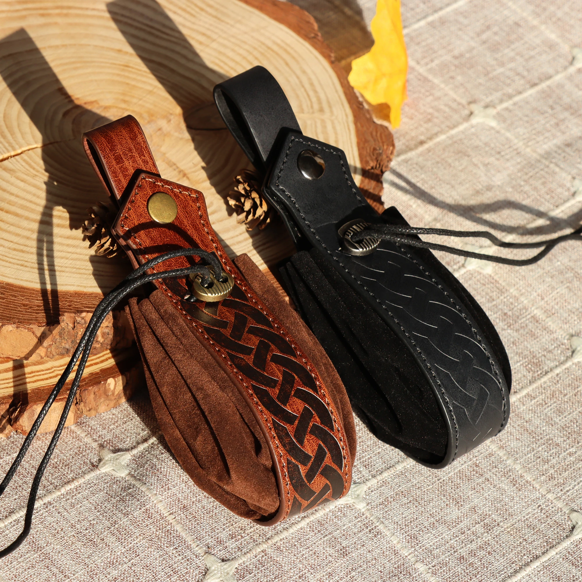 حقيبة خصر للعملات المعدنية النحاسية للهالوين من القرون الوسطى، ملحقات لعب الأدوار من الجلد الفارس الشجاع #3