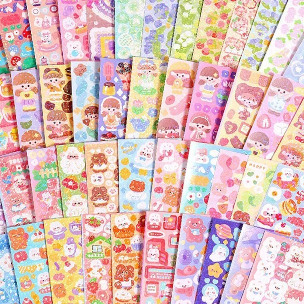 10/15/20Pcs Goo Card Handbook Stickers 5cm Mini Guka Fan Kawaii Decoration Sticker DIY Hand Tools Cuckoo Card School Supplies