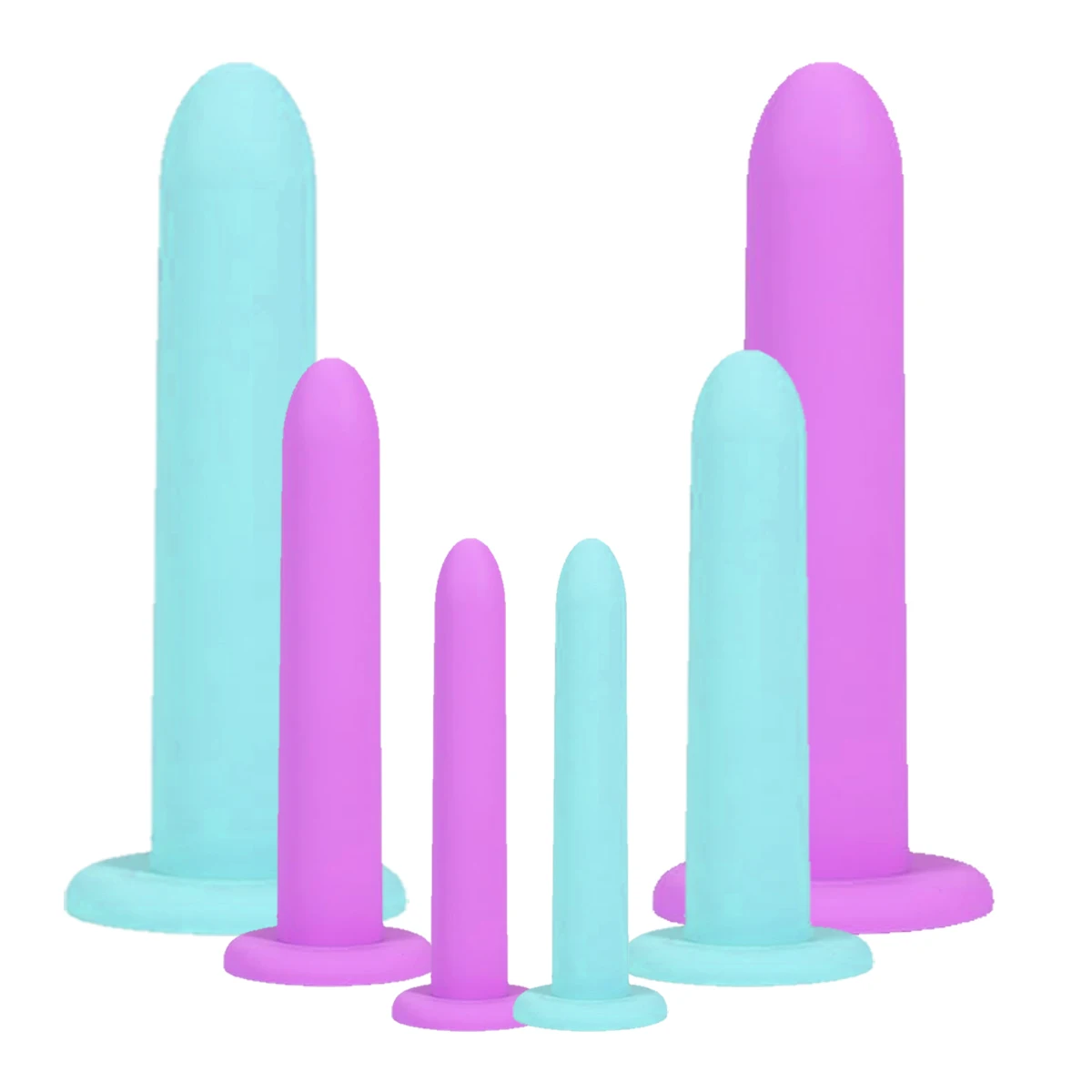 Silicone Anal Plug 5 sizes for Beginners - Graduated Flared Base Butt Plug Kit Prostate Massager Training Toy for Men And Women