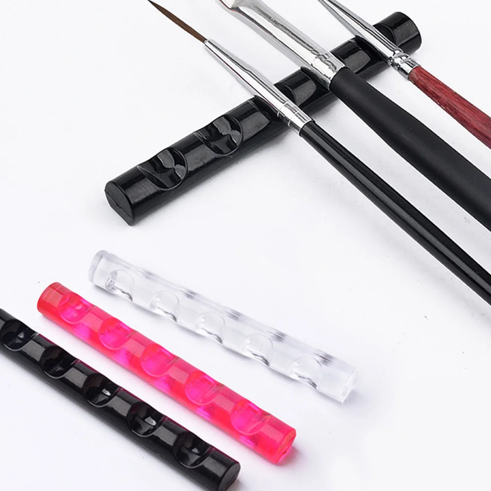 

5Pcs Nail Art Penholder 5 Slot Rack Portable Storage for Salon and Personal Use Nail Brush Holder Pen Rest Plastic Pen Holder
