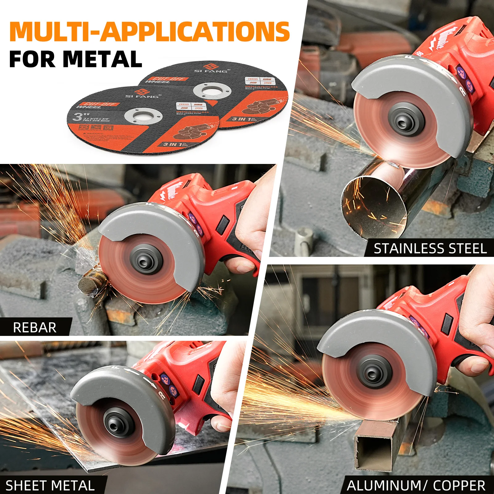 Mini Cutting Disc, Circular Resin Saw Blade, Grinding Wheel for Angle Grinder, Polishing Flap Discs, 75mm, 15Pcs