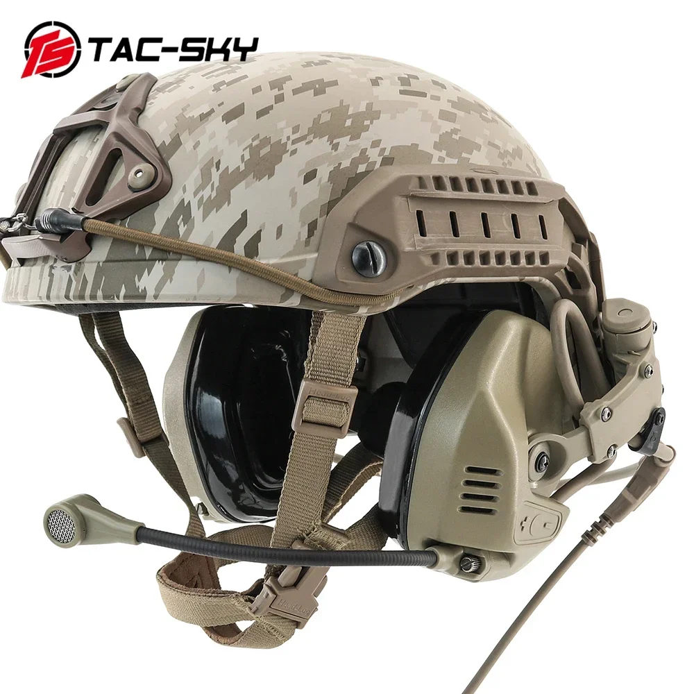 TS TAC-SKY Tactical Headset RAC Bracket Headset, Ops Core ARC Helmet Track FAST /ACH/MICH Series Helmet Compatible