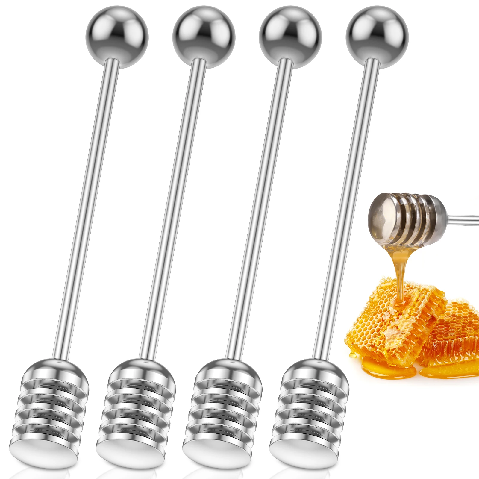 4 Pcs Honey Dipper Set 6.1