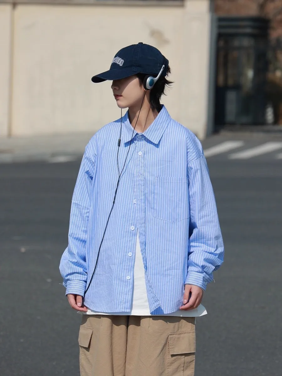 

Длинное све в полоску в стиле ретро, повседневное свободное платье на весну и осень, полиэфирное волокно на пуговицах, стандартный крой