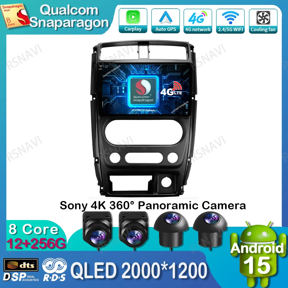 

Android 15 Car Radio For Suzuki Jimny 3 2005-2016 2017 2018 2019 DVD Qualcomm DSP Stereo Multimedia Head Unit QLED Autoradio GPS