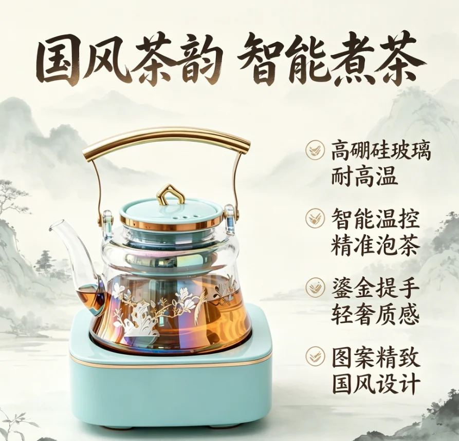 220V High-Temperature Resistant Electric Tea Stove & Tea Kettle Set for Home Use LYH