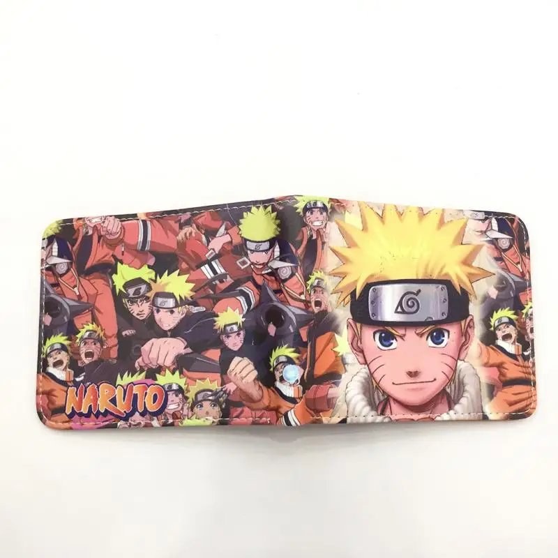 Dompet Pendek Anime Naruto Uchiha Itachi Akatsuki Dompet Lipat Dua Kulit Pu Tas Kartu Penyimpanan Kapasitas Penutup Pelindung