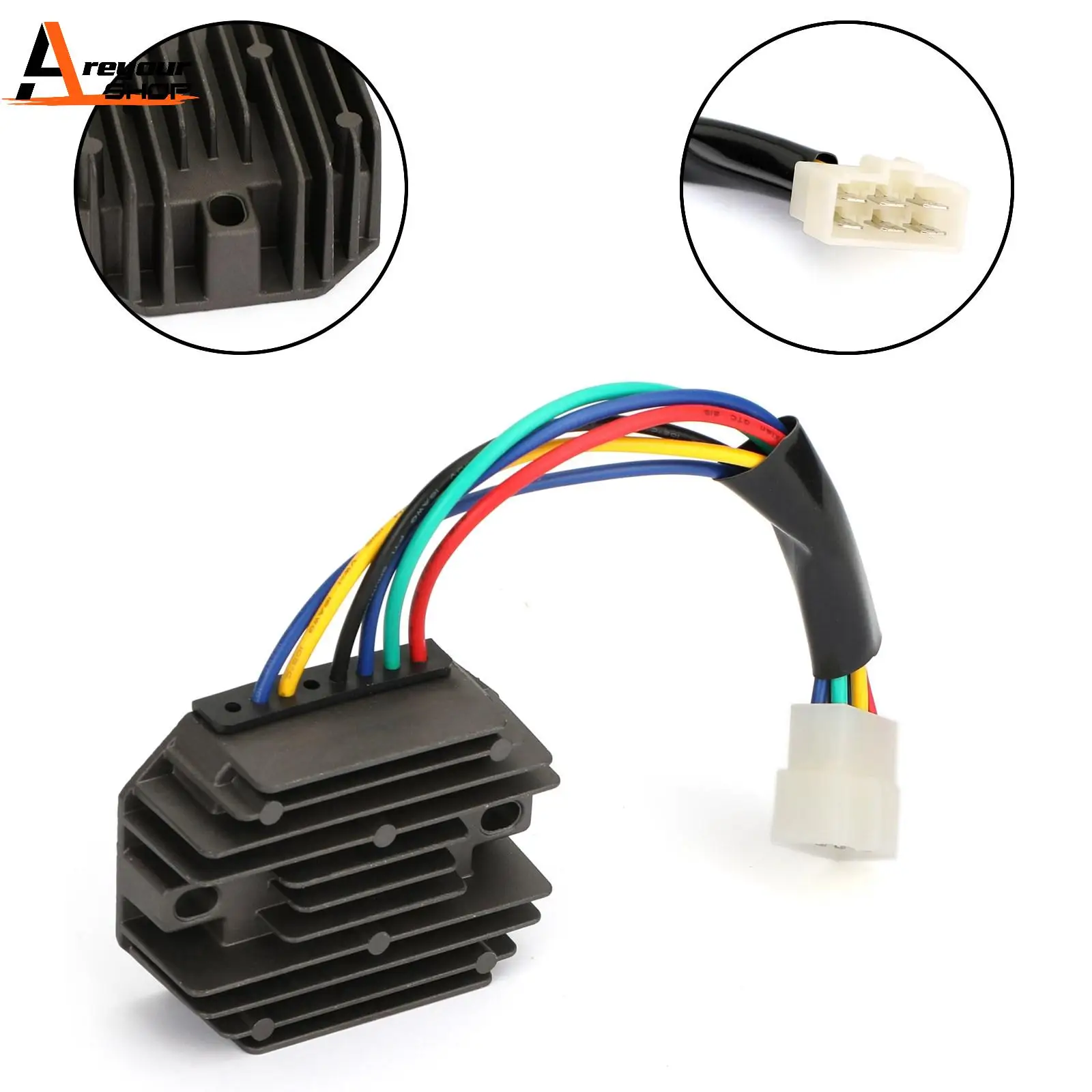 Areyourshop Voltage Regulator Rectifier Fit For John Deere M807915 4110 For Yanmar 20Hp Dsl All M807915 Motor Accessories Parts