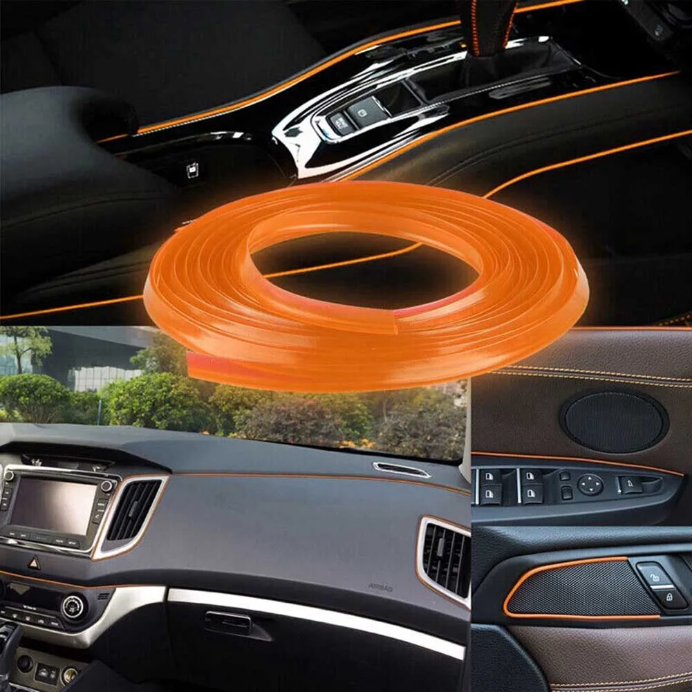 5M Car Moulding Decoration Flexible Strips Interior Auto Mouldings Car Cover Trim Dashboard Door Car Styling Accessories