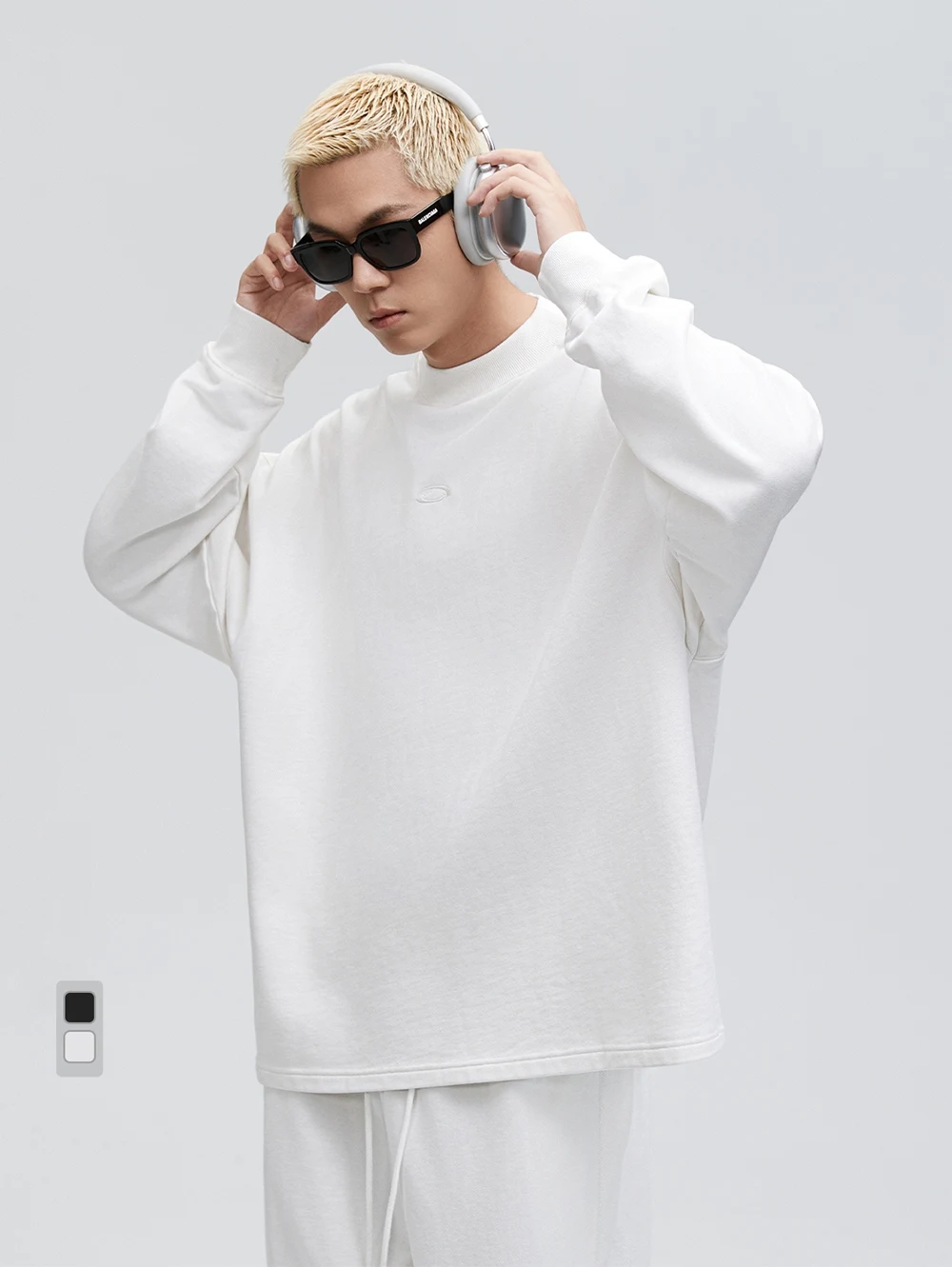 

Fearless East S07 Long Sleeve Hoodie Oversized High Collar Fitness Base Layer American Style Simple Heavyweight T-Shirt