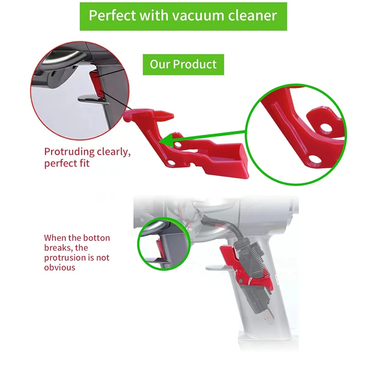 Substituição do botão do interruptor de gatilho para v10 v11 sv12 sv14 aspirador de pó kit de peças do botão interruptor vermelho