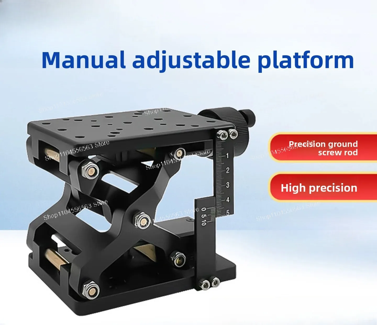 Z-axis manual lifting platform, with large travel and large load capacity, for precise fine adjustment in optical experiments