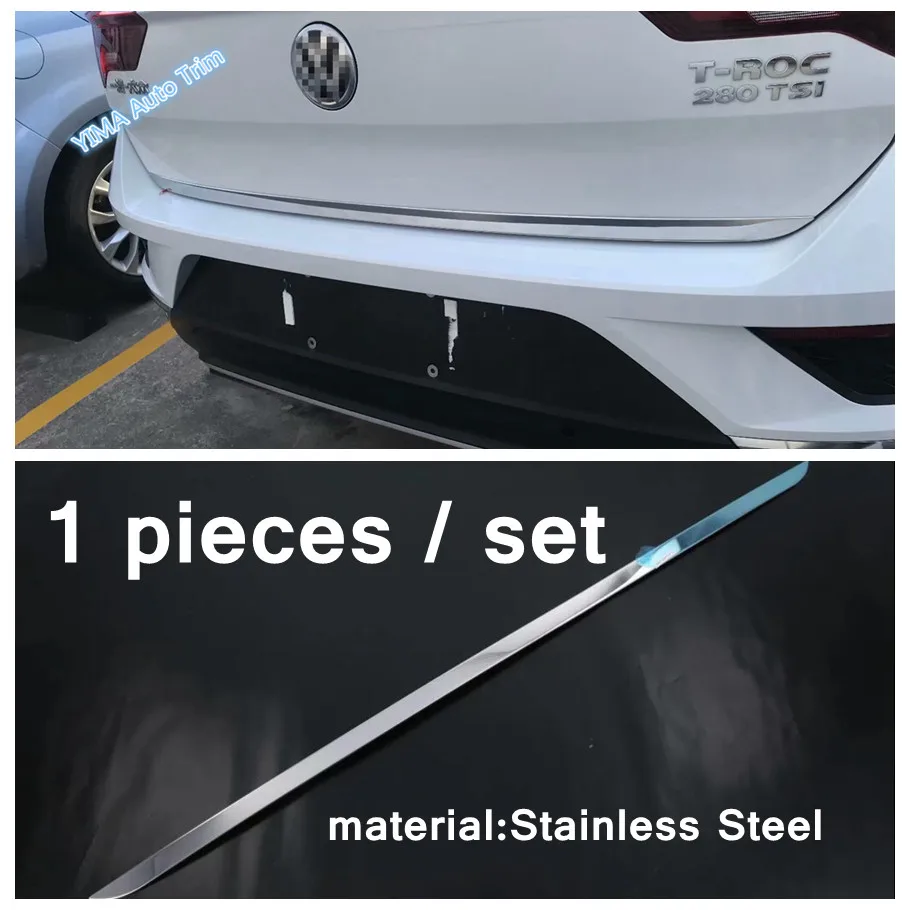 Car Styling Rear Trunk Tailgate Up Tail Decoration Strip Cover Trim For Volkswagen T-Roc T Roc 2018 - 2024 Exterior Accessories