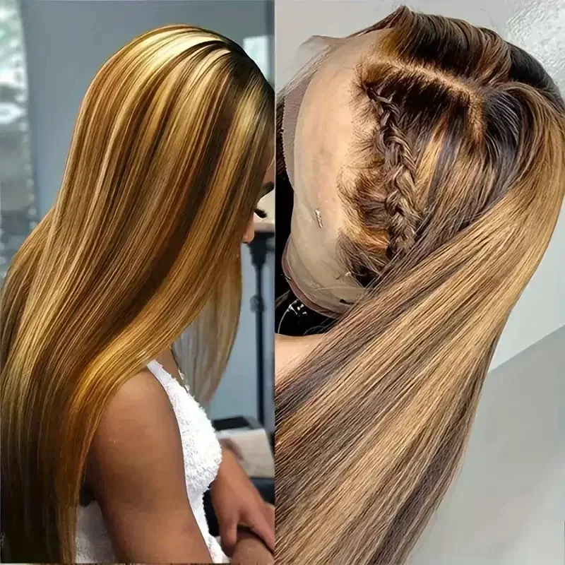 Fluffy, natural and fashionable full hair set, gradually lengthening straight Brazilian hair