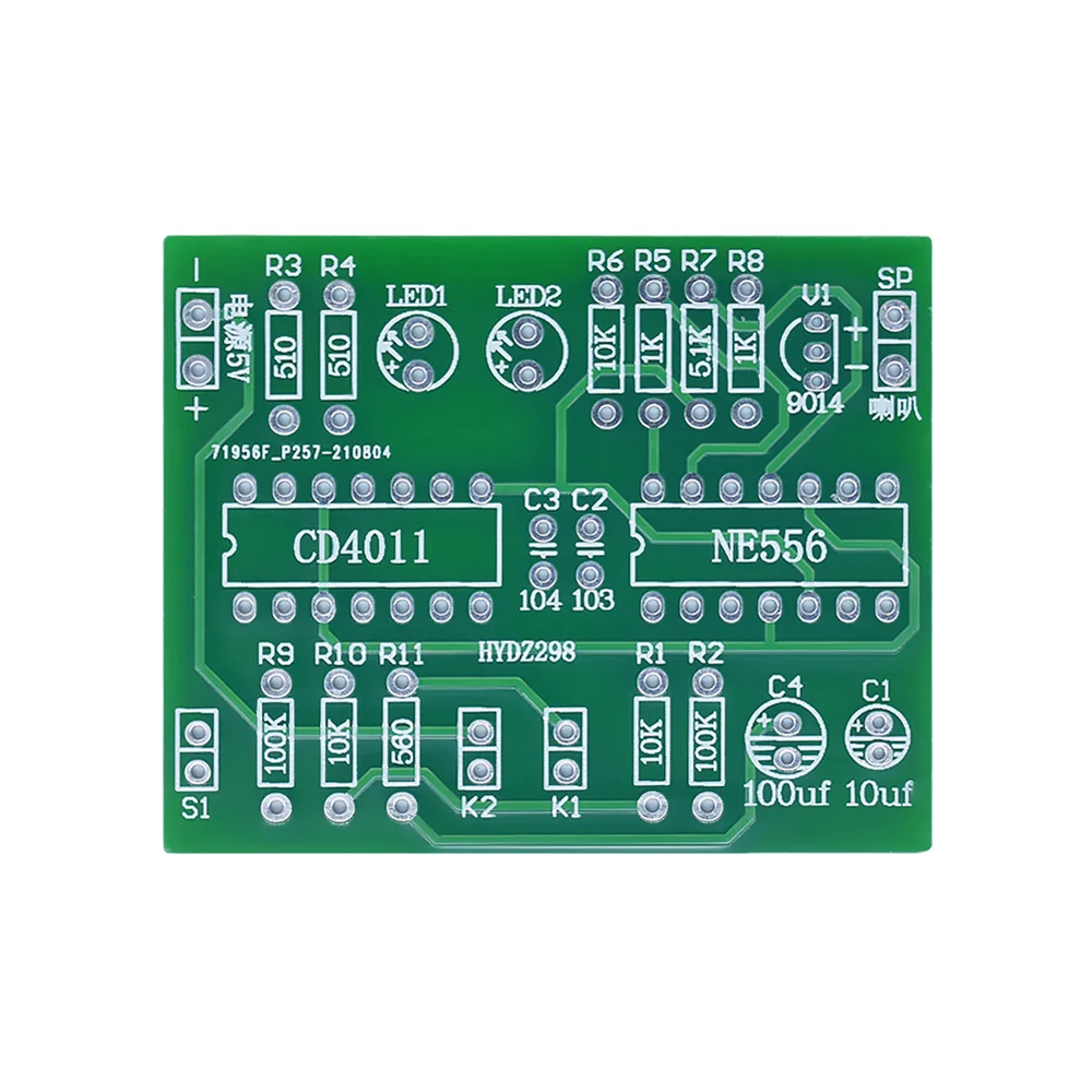 Dual way burglar alarm kit 120 ambulance alarm sound student principle experiment training CD4011 circuit board NE556 chip