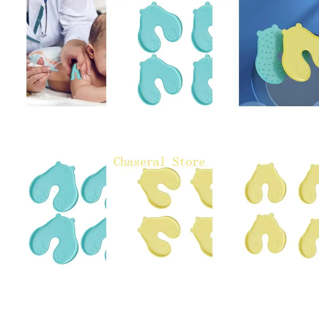 

E7CE 4 шт. пластыри для инъекций, нежные для кожи, пластыри для помощи при вакцинации, пластыри для облегчения боли в виде игл