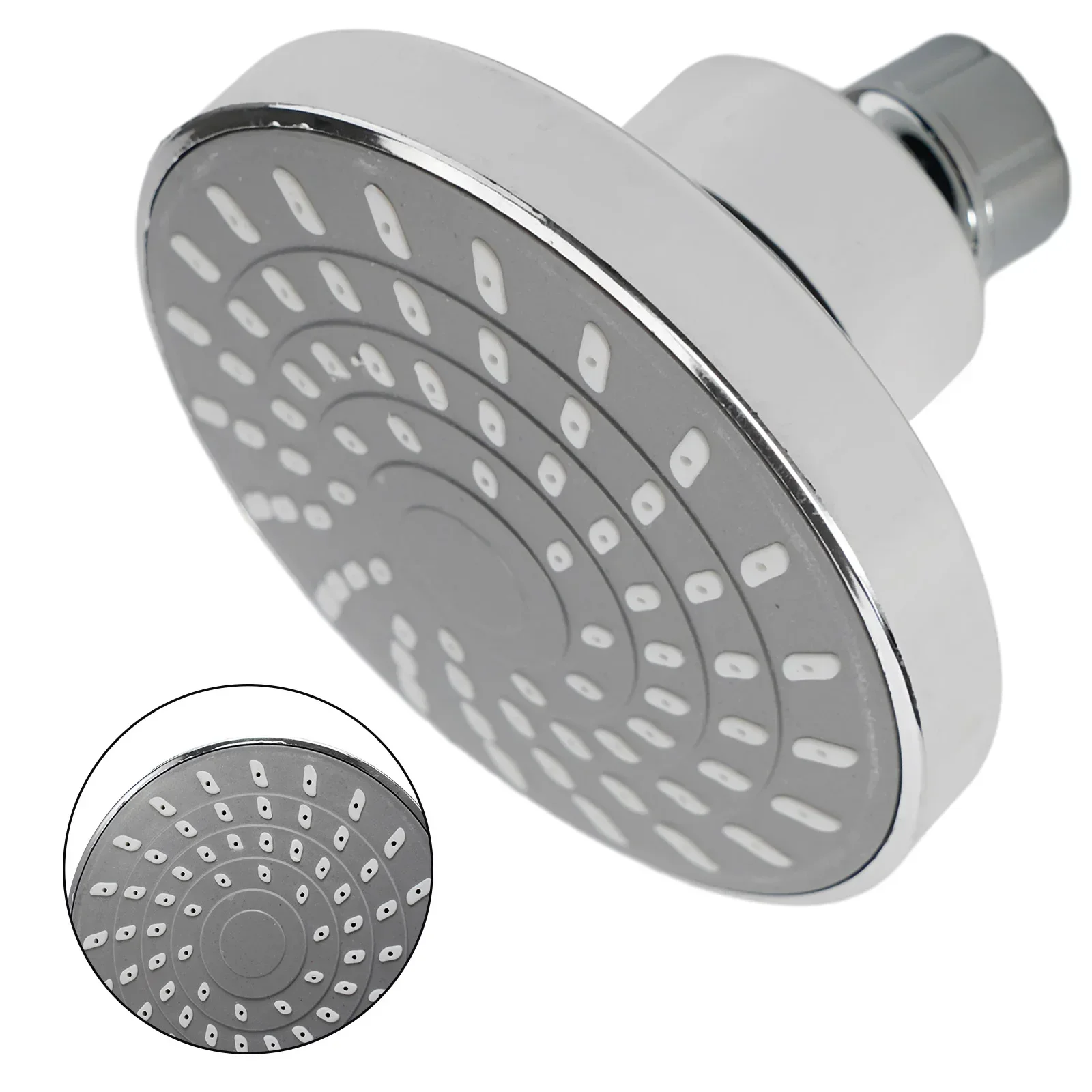 ABS Shower Head With Adjustable Flow High Pressure And Removable Water Flow Limiters For Perfect Bathing Experience