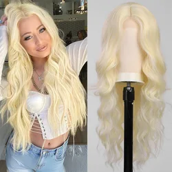 Fashion synthetic fiber wig women's middle section long curly hair black high temperature silk mechanism fake head cover