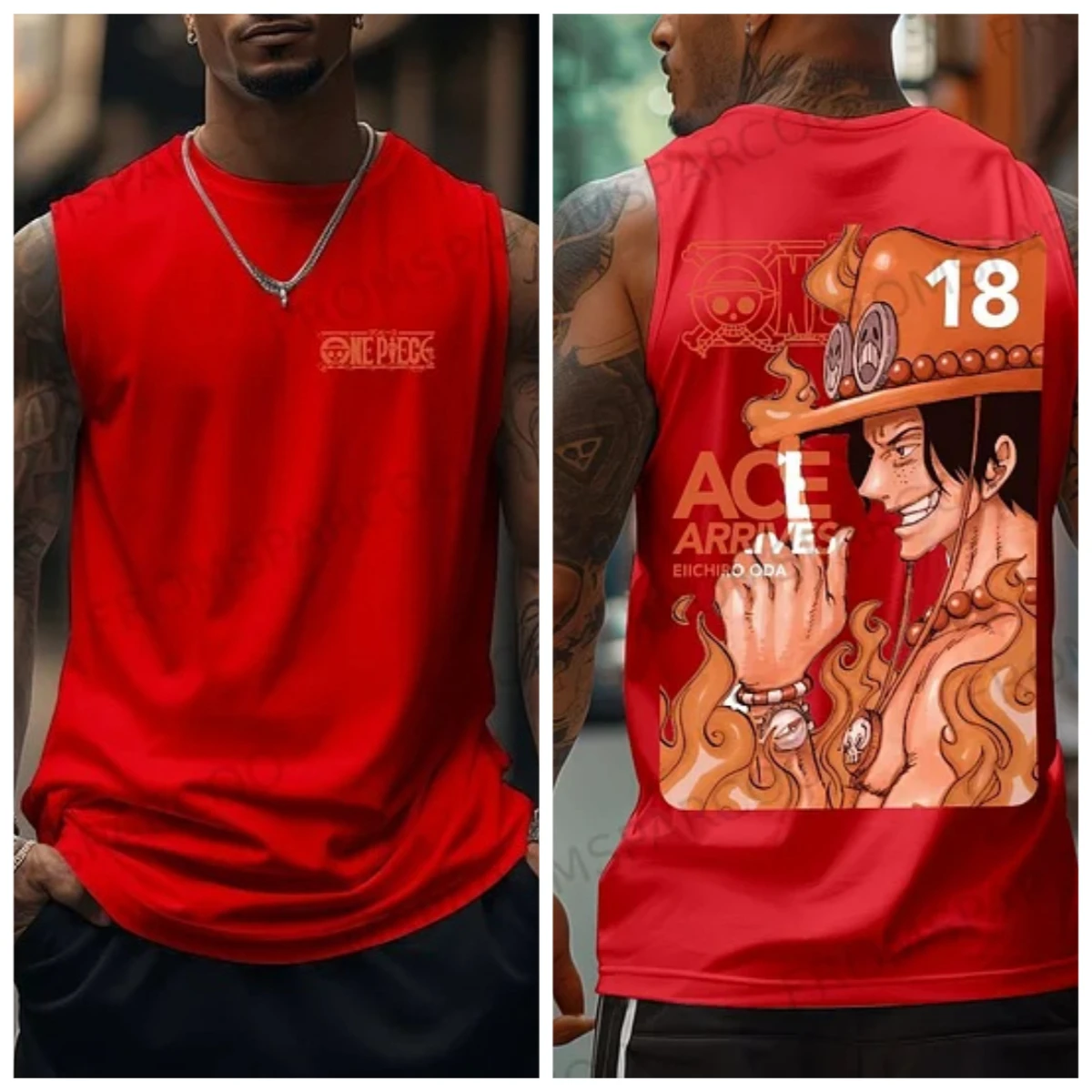 ONE PIECE аниме Muscle майка мужская рубашка без рукавов уличная одежда летняя повседневная жилетка с графическим принтом для тренировок топ популярный стиль