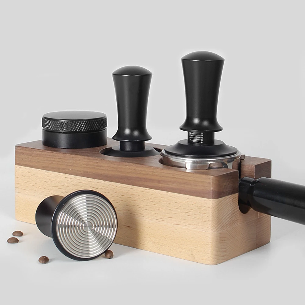 AA96 58mm Coffee Tamper Adjustable Constant Force Powder Tamper Espresso Thread Tamper Powder Press Hammer with Scale