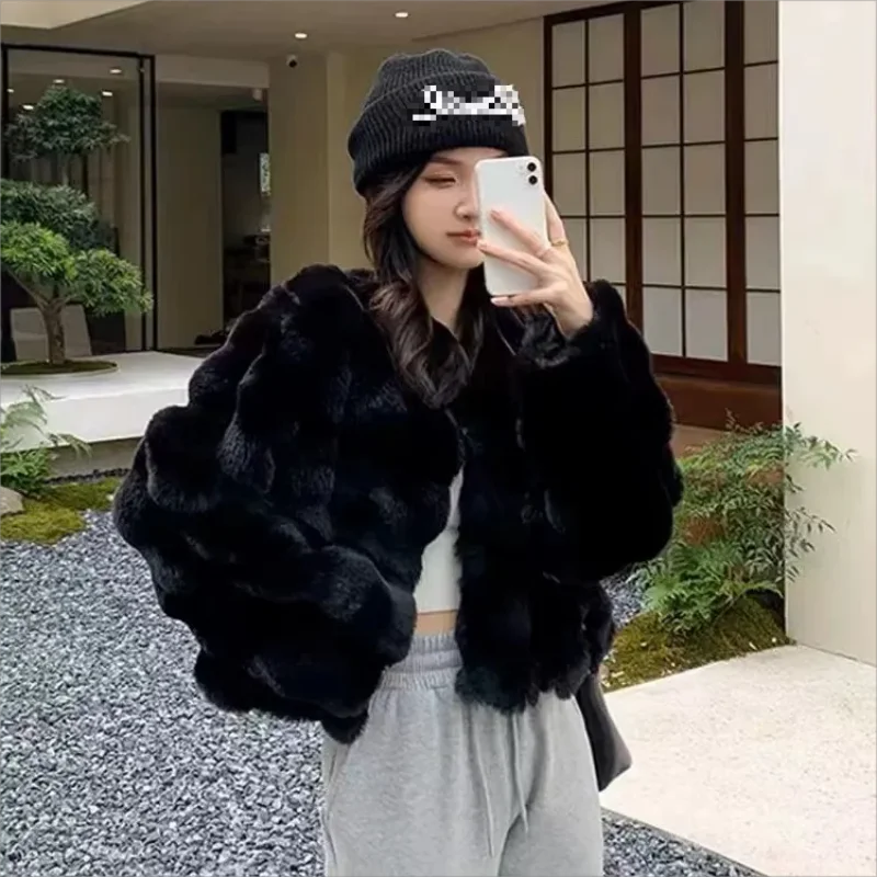 Women's faux fur coat winter warm coat Fashion high-quality imitation fox fur artificial fur coat women fluffy coat