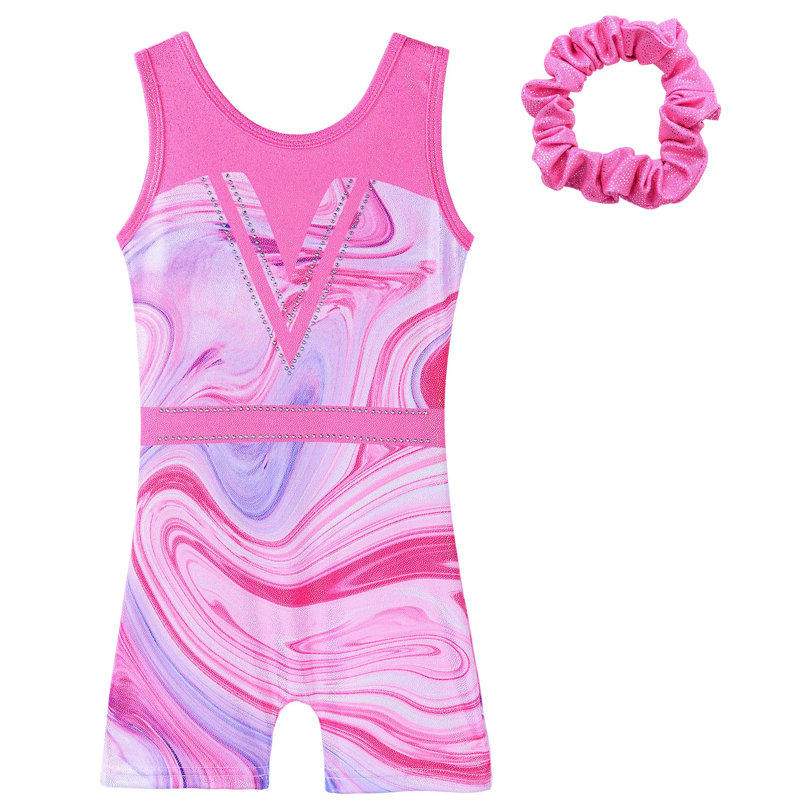 

BAOHULU Girl Ballet Unitard with Hairband Sleeveless Gymnastics Leotard Ballerina Practice Clothes Performance Costume Dancewear