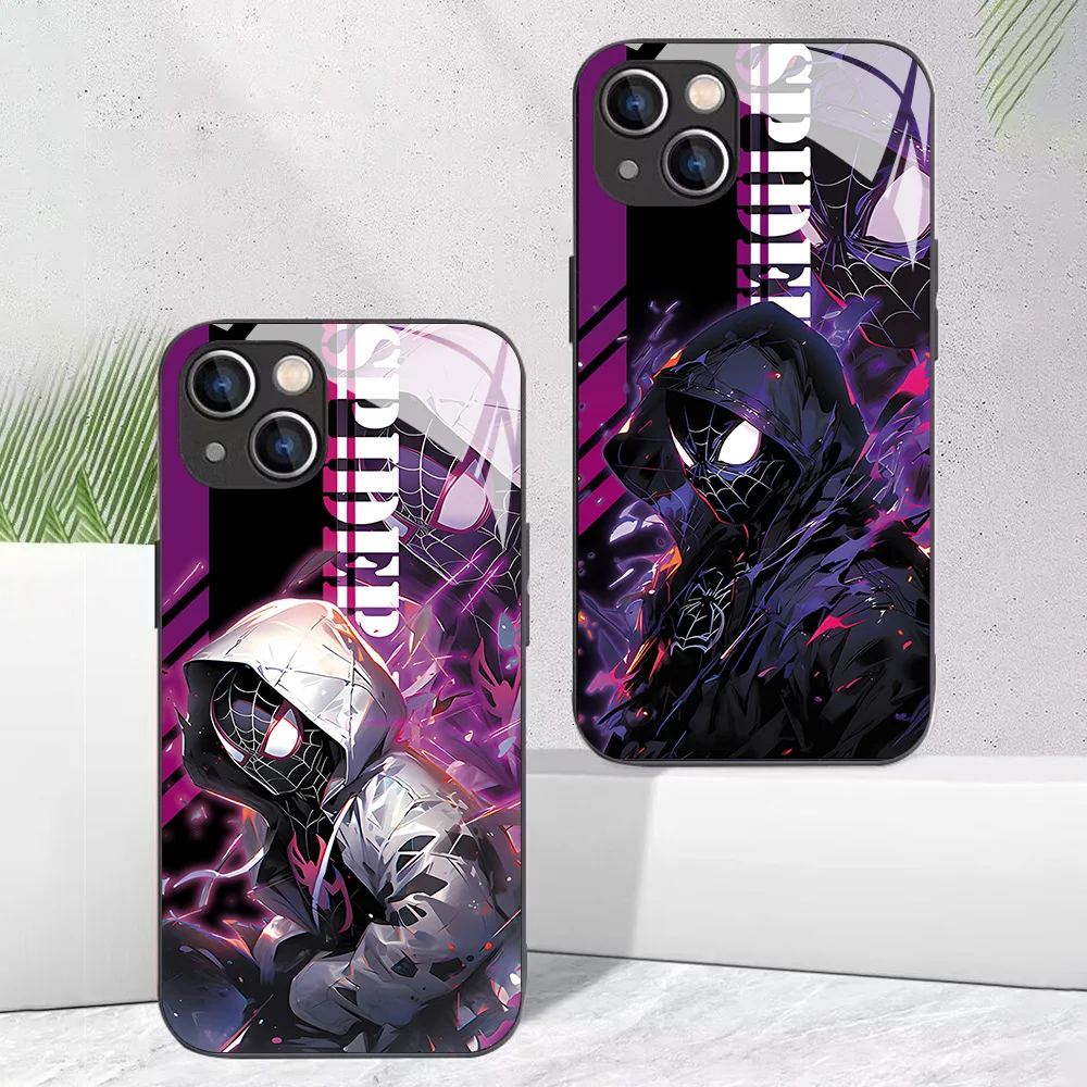 

Marvel's Spider-Man Phone Case for Xiaomi Mi NOTE 10 11 Lite 12T Poco X3 GT NFC F4 F5 F6 X5 Pro 5G Glass Soft Frame Back Cover