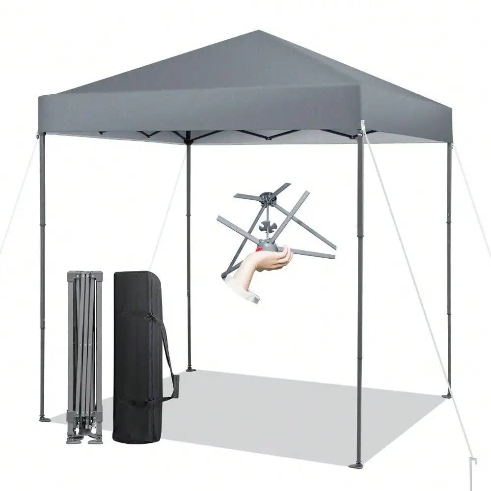 

Patio 6.6x6.6ft Outdoor Pop-up Canopy Tent UPF 50+ Portable Sun Shelter Gray