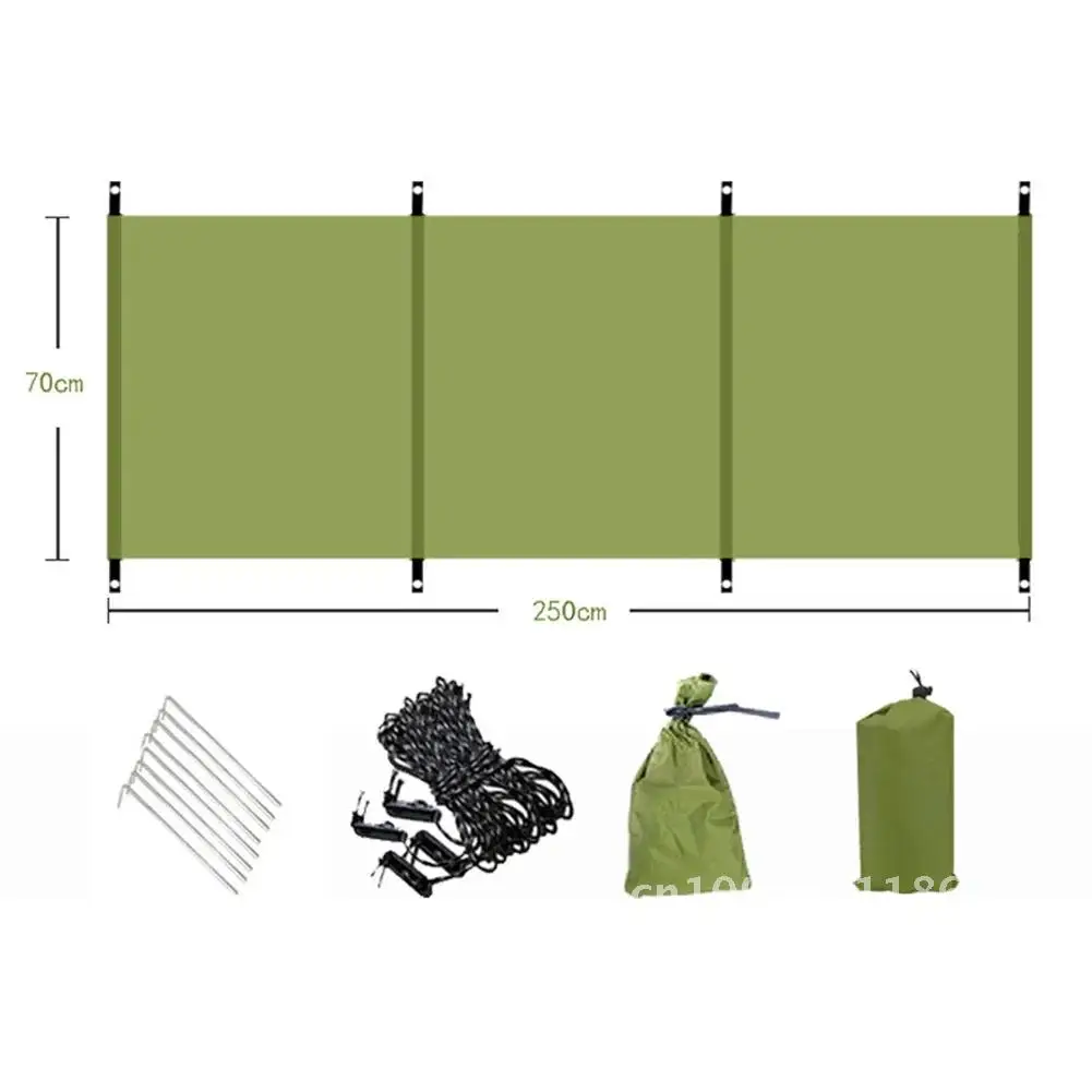 

Outdoor 210D Oxford Cloth Camping Windscreen Portable Foldable Windshield Privacy Screen Beach Garden Hike BBQ Picnic Sidewall