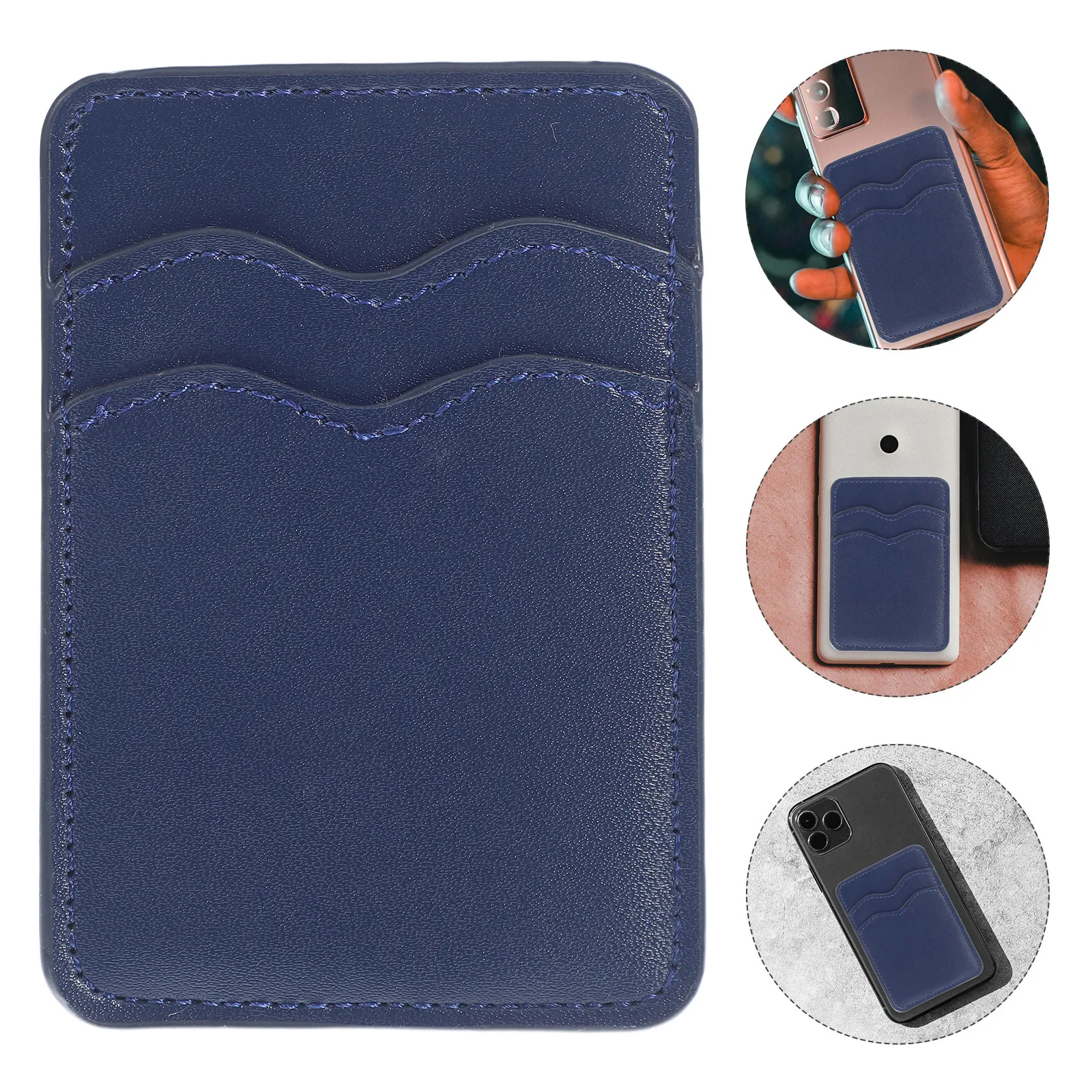 

Adhesive Phone Card Holder Fake Stick on Back Credit Id Holder Slim Card Case Phone Pocket