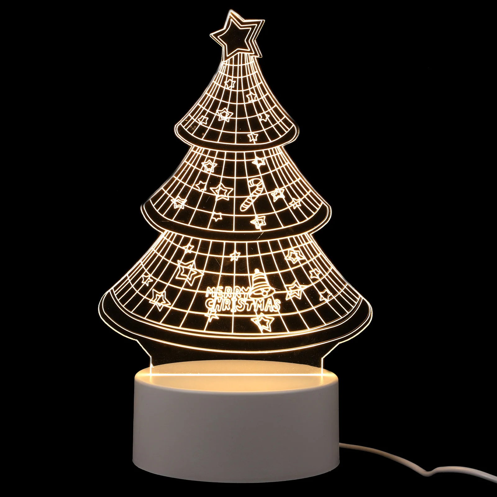 1Pcs 3D Christmas Tree Night Light Decorative Lamp Indoor Atmosphere Light Warm Romantic Xmas Gift Lovely Table Lamp