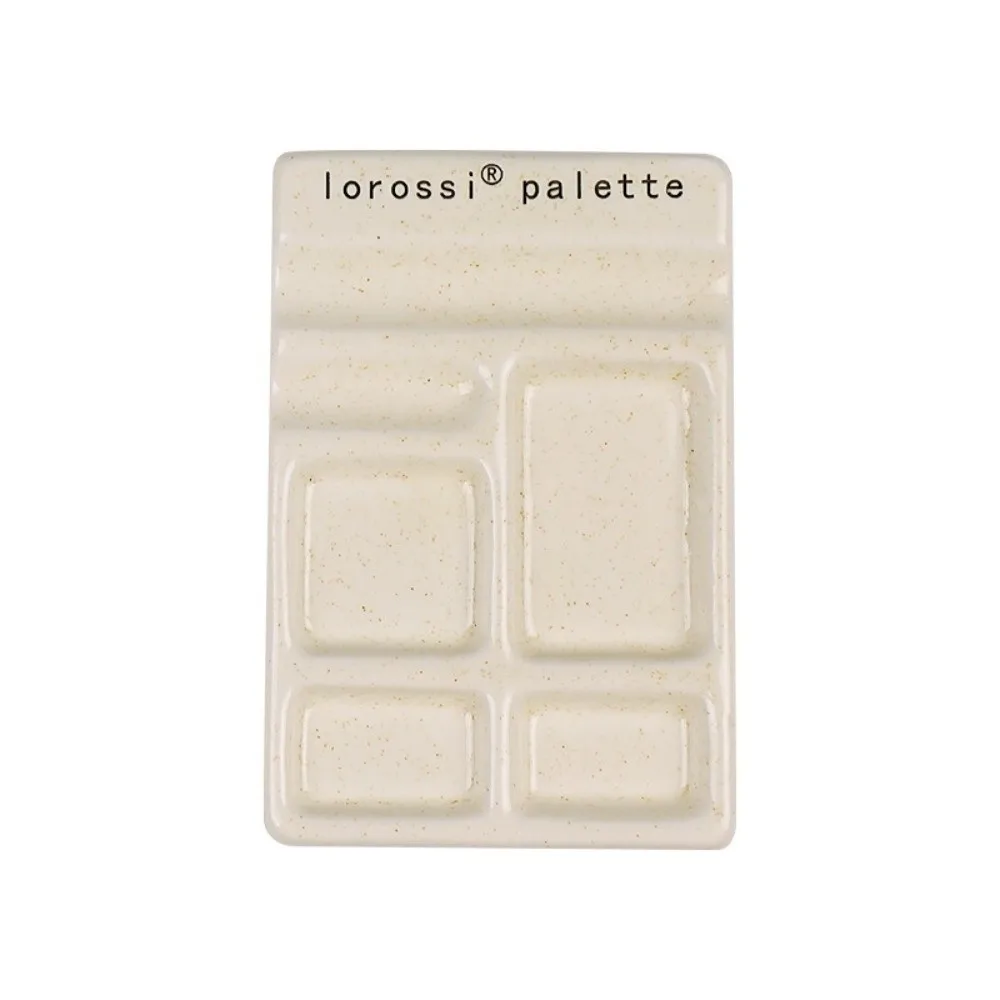 Multifunctional Ceramic Pigment Palette Compact With Pen Rest Nail Polish Color Mixing Plate Ceramic Art Painting Mixing Plate
