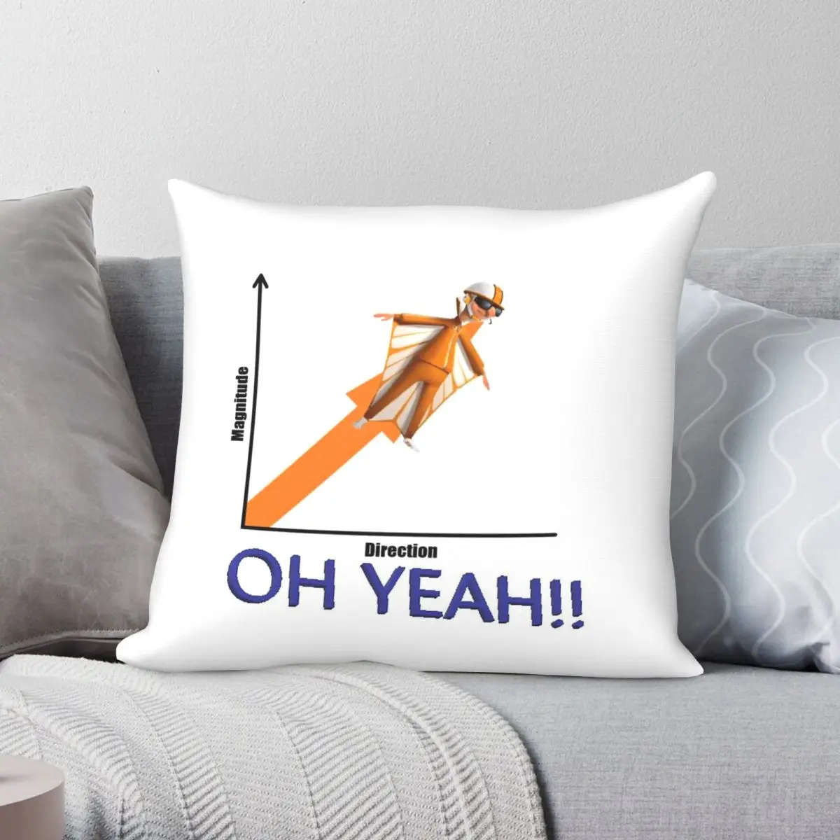 Vector Direction Magnitude Square Pillowcase Polyester Linen Velvet Pattern Zip Decor Home Cushion Cover Wholesale
