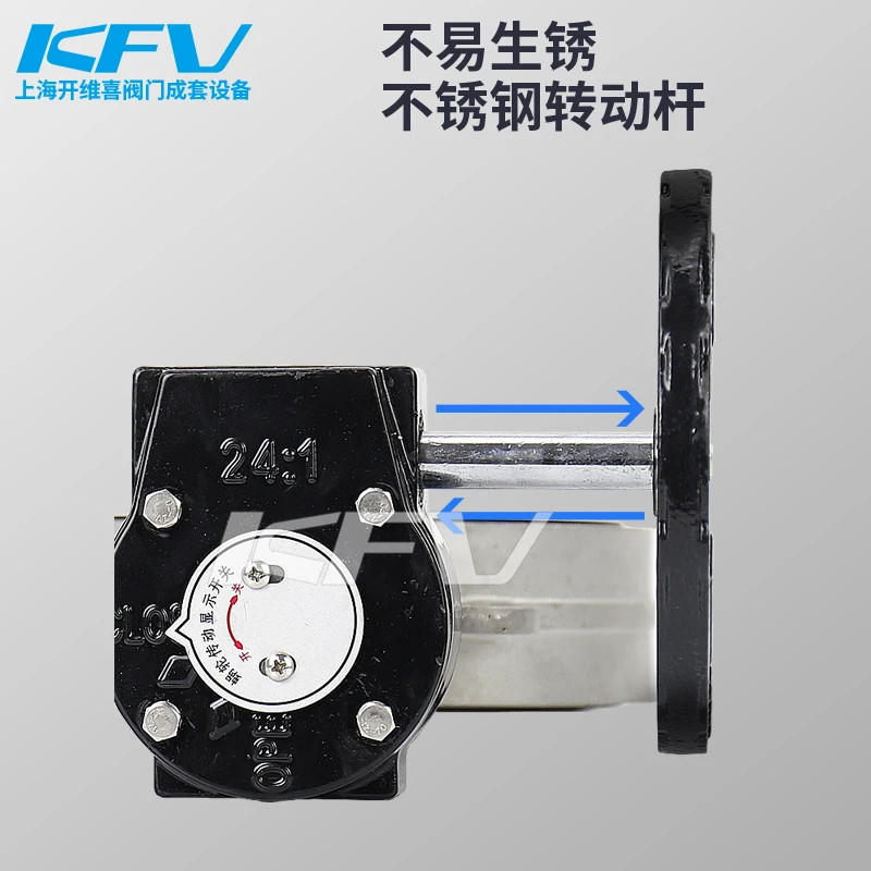 Turbine Clamping Butterfly Valve D371X-16P Stainless Steel 304 Ternary PTFE Manual On/Off Valve