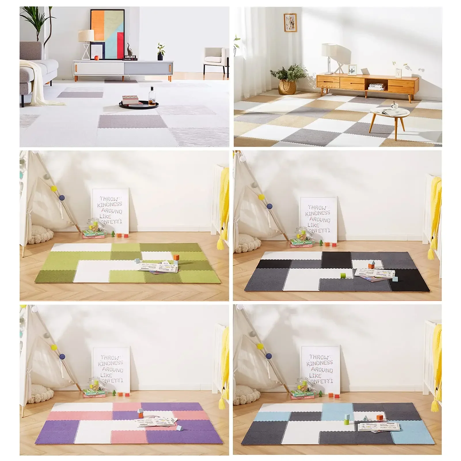 4-20Pcs Baby Play Mat Carpet Puzzle Mats Floor Mat for Children Thick EVA Foam Rug Non-Slip Children Room Activities Mat