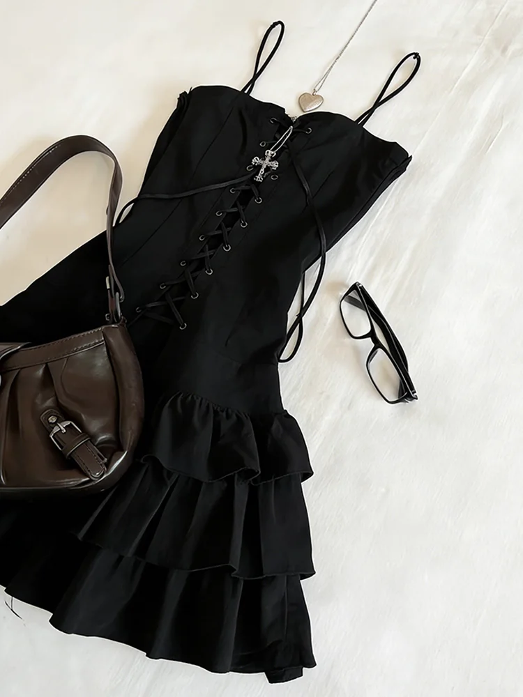 ゴスドレス セクシー Y2k 2000年代 ヴィンテージ パ - Street Fashion Goth のレビューと価格