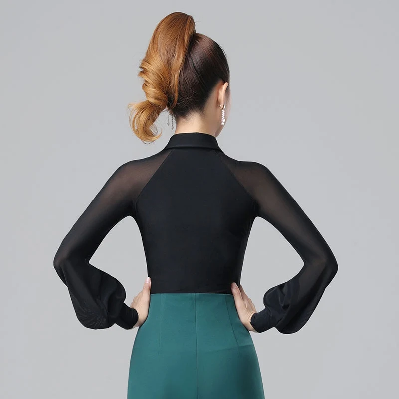 2025 ผู้หญิงโมเดิร์นเต้นรําโคมไฟตาข่ายเสื้อJumpsuit Chacha Rumba Tango Danceชุดเต้นรําละตินเครื่องแต่งกายสวมใส่DN21034