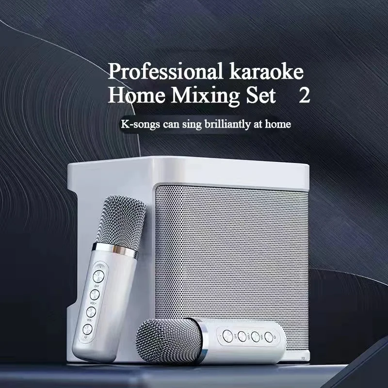 

YS-203 Dual Microphone Karaoke Machine For Adults And Kids Portable Bluetooth PA Speaker System With 2 Wireless Mic For Home