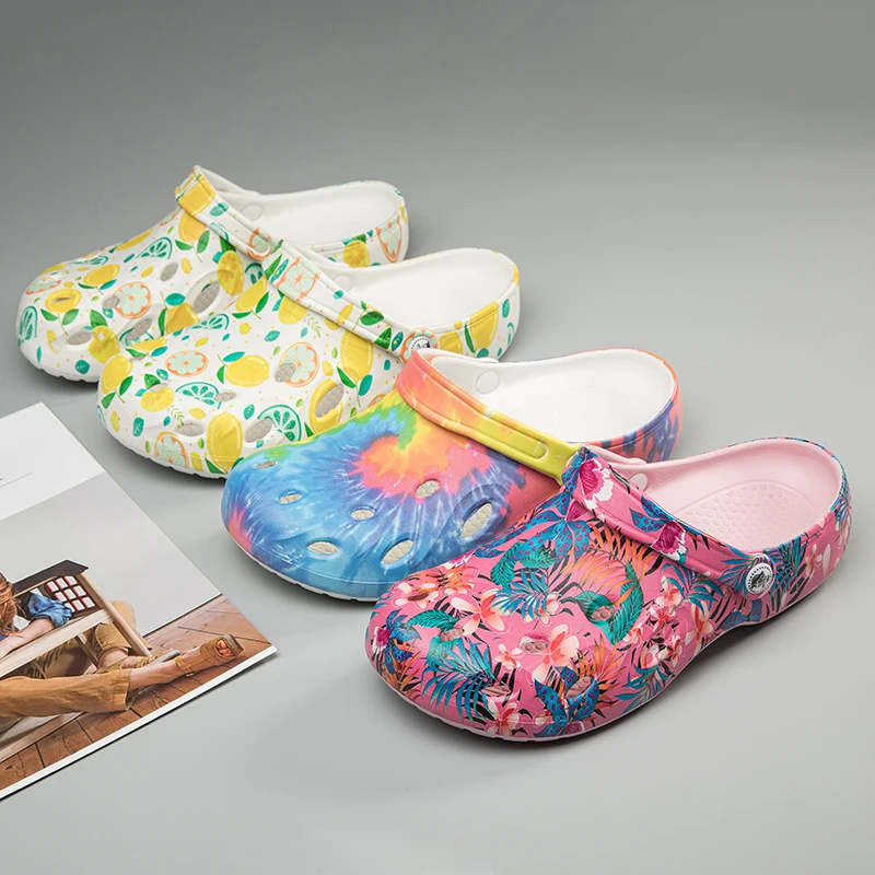 Summer Women Garden Clogs Comfortable Camouflage EVA Injection Shoes Casual  Breathable Sandal Man Beach Slippers Water Shoes