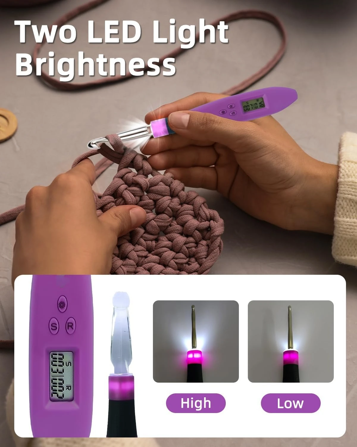 24가지 사이즈의 크로셰 훅 세트(LED 조명 및 스티 - Crochet Hook Set 리뷰 및 가격
