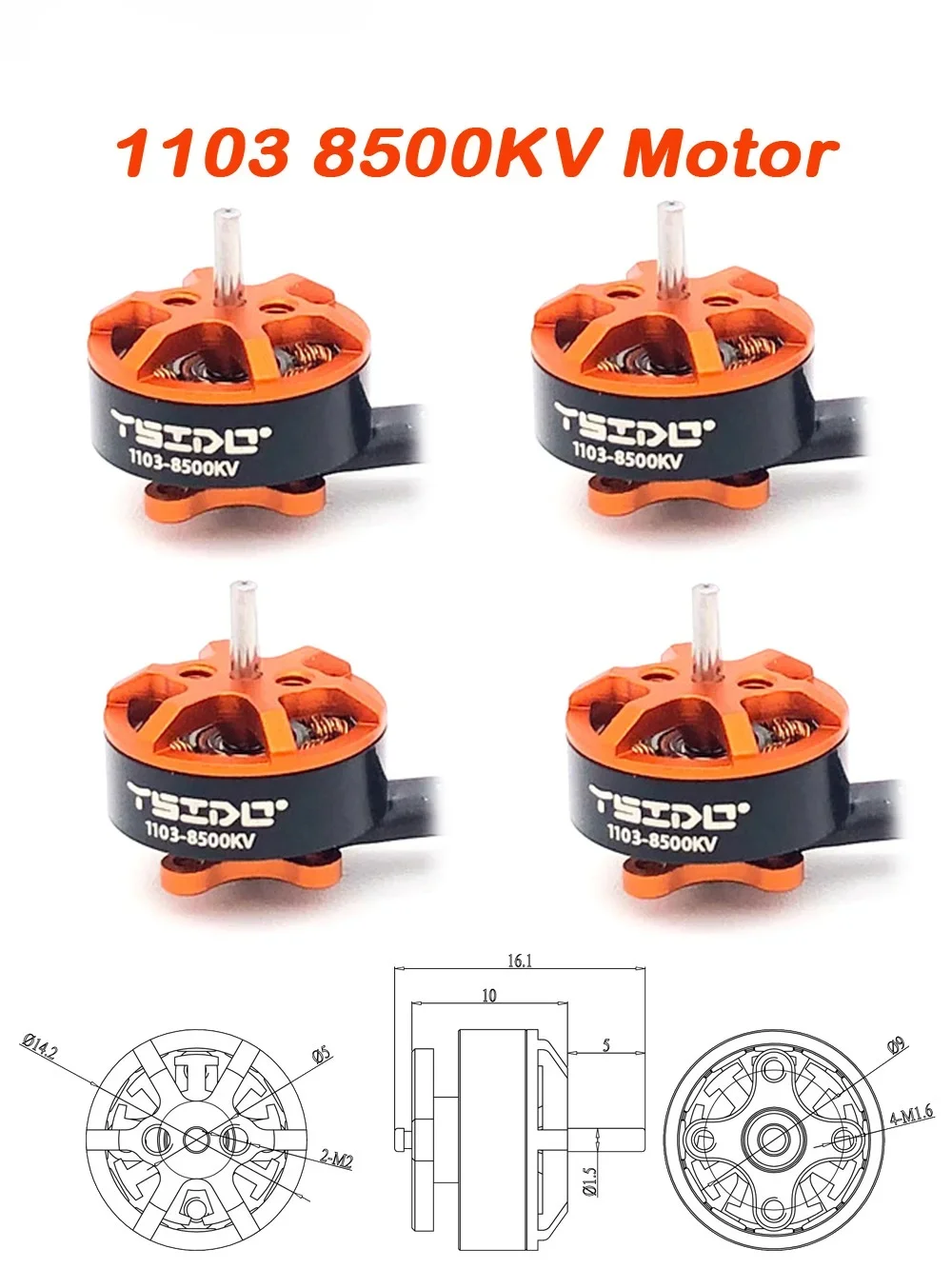 

1103 8500KV 1-2s Lipo Brushless Motor Shaft for Gemfan HQprop 65mm Propeller Tinywhoop Pavo20 Bassline Micro Drones