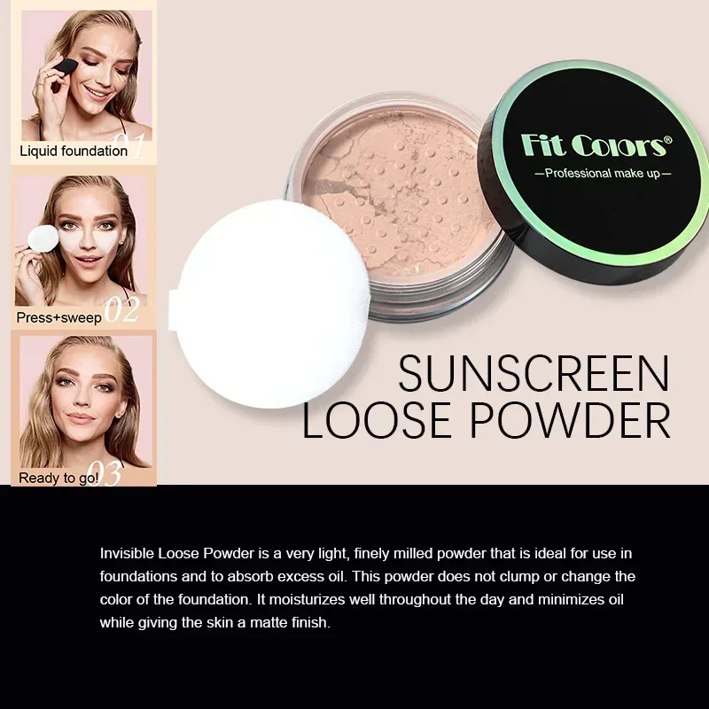 Pó solto coreano, corretivo iluminador completo, base facial mineral, cosméticos, maquiagem duradoura, pó compacto prensado