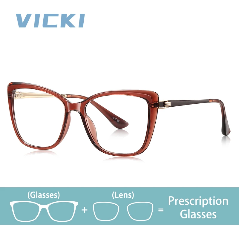 

VICKI Модные и классические женские очки-бабочки, фотохромные, с защитой от синего света, настраиваемые по рецепту LS228